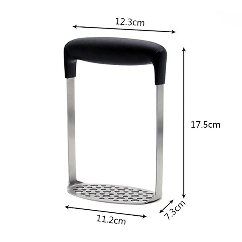 Stainless Steel Potato Pusher Pressed Potato Masher Ricer Puree Fruit Juice Maker Smooth Mashed Potatoes Crusher Kitchen Gadget Oasis Select Silver