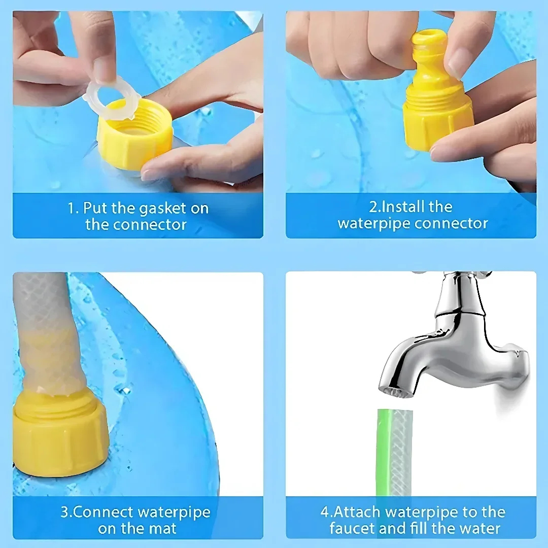 100/150/200cm Pet Swimming Pool Inflatable Sprinkler Pad Outdoor Water Fountain Play Mat Summer Cooling Toy for Dogs and Puppies Oasis Select