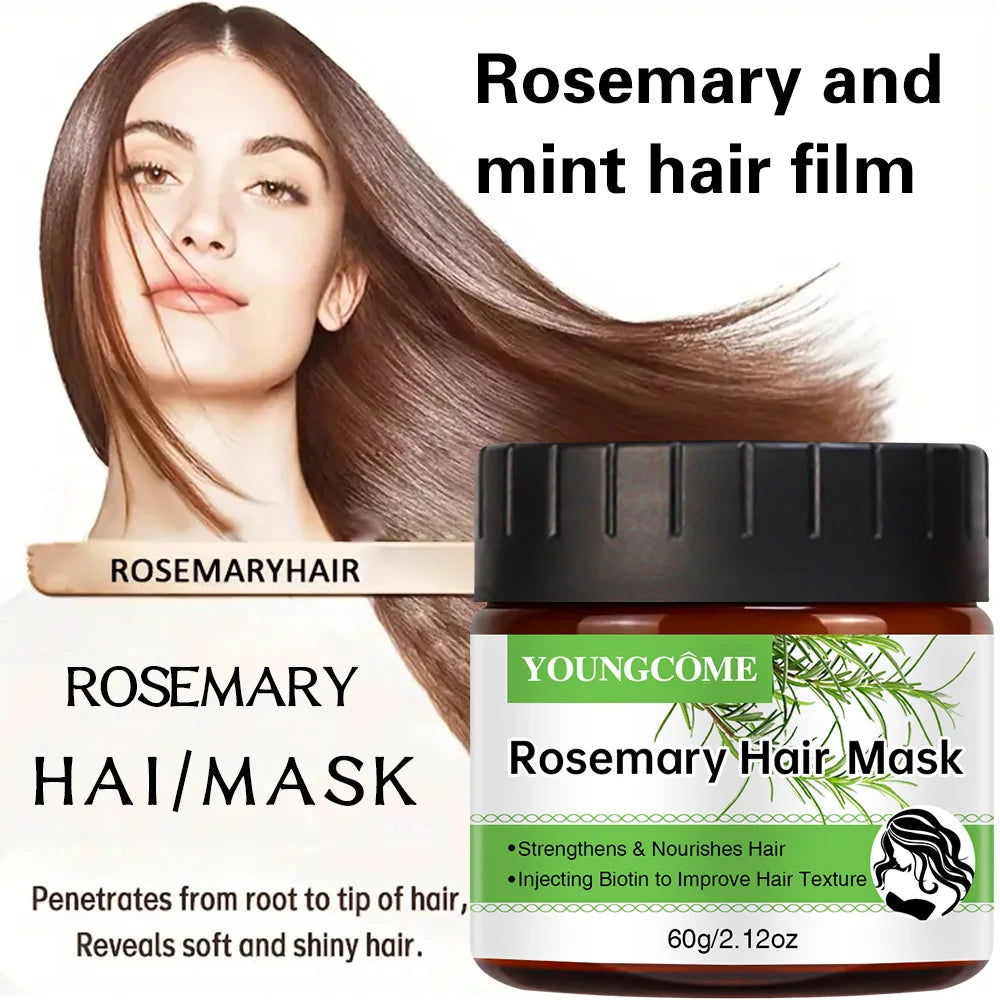 Repair Hair Mask Rosemary Deep Nourishing Straightening Scalp Treatment for Damaged Dry Frizz Soothing Soften Hair Care Masque Oasis Select
