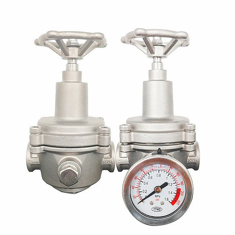 Pressure Reducing Valve 304 Stainless Steel Adjustable Pressure Valve High Flow Thread Internal Thread Tap Water Branch Pipe Oasis Select