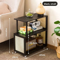Small table simple rental house small coffee table living room sofa side few household small square table bedroom bedside rack Oasis Select Black 45 long