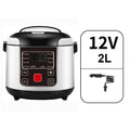 URGGU 2L Portable Car Rice Cooker 12V/24V Electric Multi-Cooker