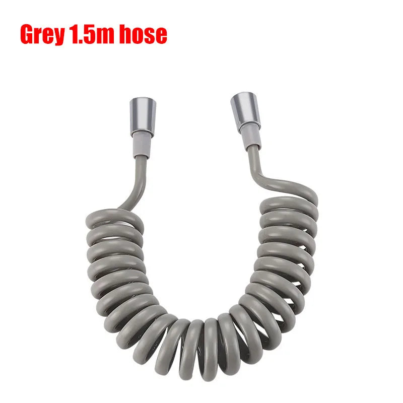 Personal Care Hand Held Spray Portable Bidet Toilet Sprayer Dual Control Angle Valve Stainless Steel Bathroom Accessories Bidets Oasis Select Grey 1.5m hose