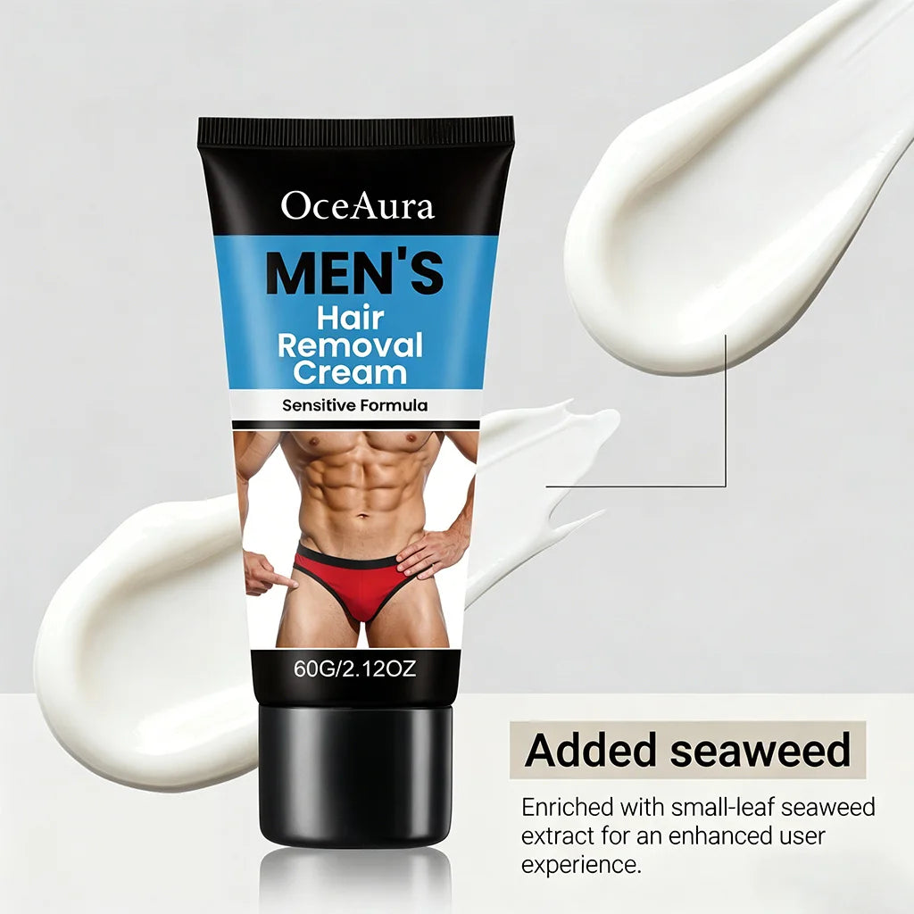 Men’s Hair Removal Cream Gentle Depilatory Painless Body Hair Remover For Legs Armpit Chest Back Quick Smoothing Effective Oasis Select