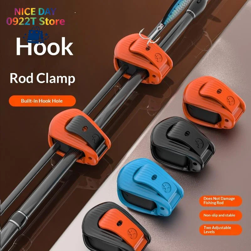 2/4Pcs Fishing Rod Holder Fixer Clip Fishing Pole Holder Compact Design Fishing Rod Fixer Fishing Rod Holder@#X Oasis Select