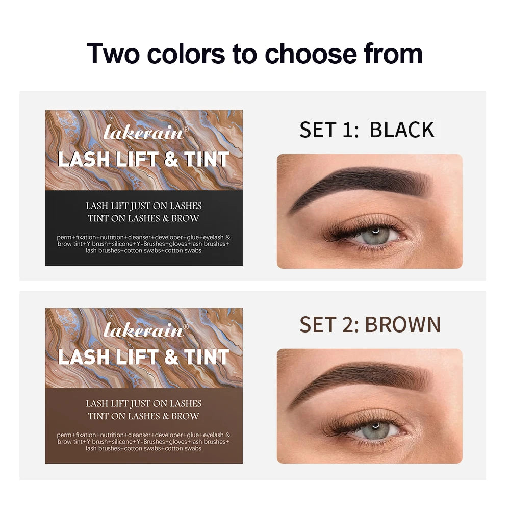 Lash Fast Lift And Tint Kit Professional Eyelash Perm Kit 2 in 1 Lashes Tint Brow Lashes Tint Brow Dye Eyes Makeup Tools Oasis Select