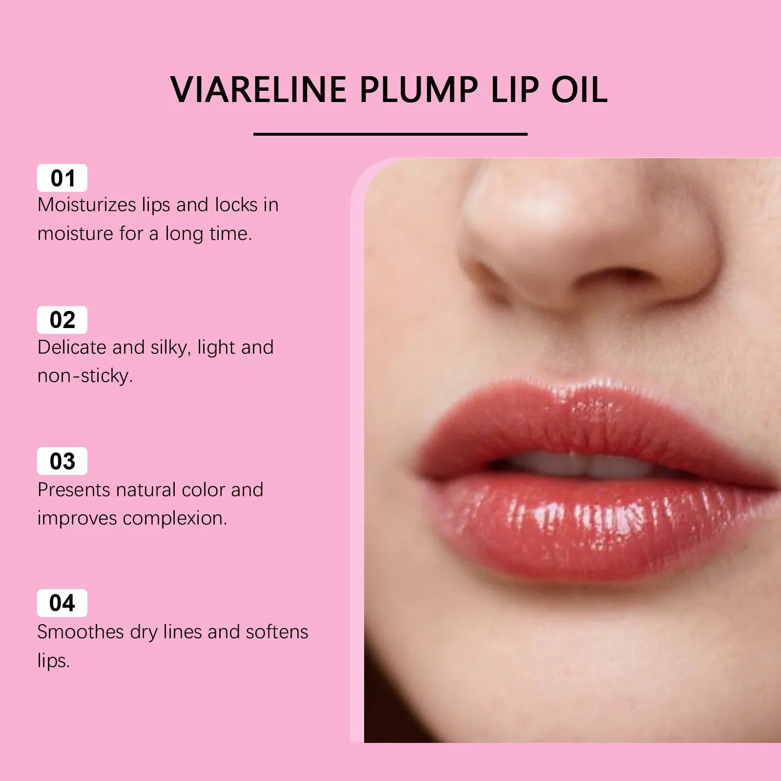 VIARELINE Moisturizing Lip Oil Lip Balm Healing Moisturizing & Repairing Without Greasiness Winter Lips Care Kit Holiday Gift Oasis Select