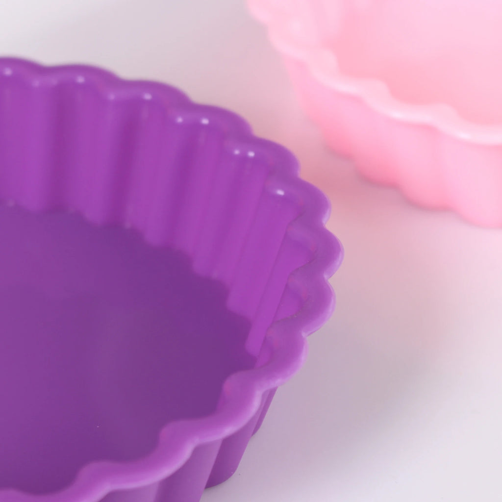 Silicone Tart Molds Mini Quiche Molds Non-Stick Round Fluted Flan Pan With Loose Bases Cake Mold Cake Pastry Tools Accessories Oasis Select