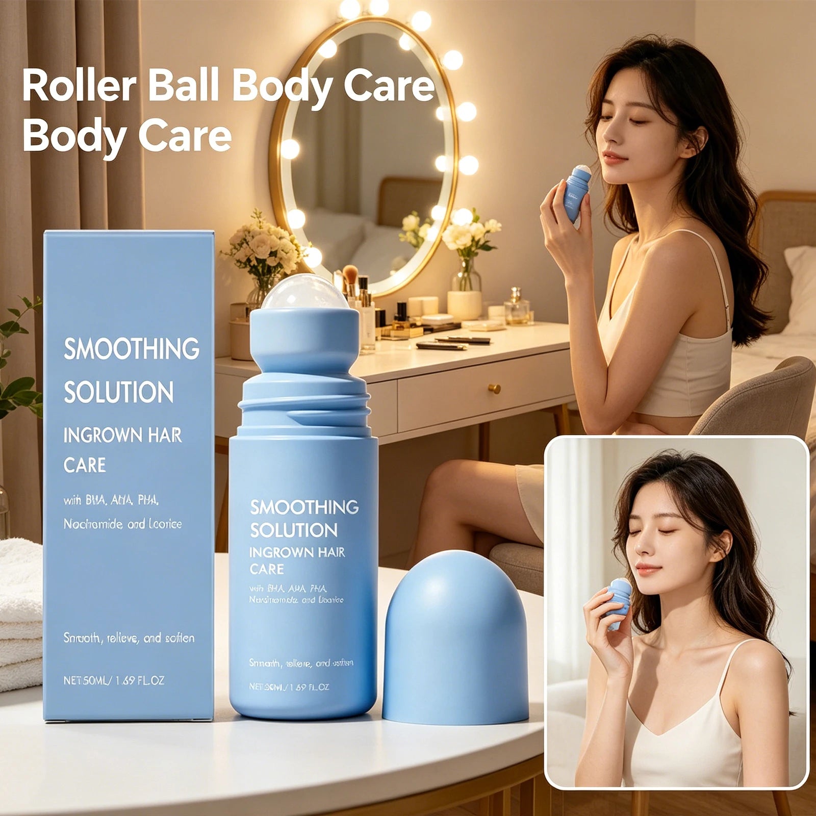 Hair Removal Roller Serum – Softening & Moisturizing Body Essence Hair Removal Serum Oasis Select