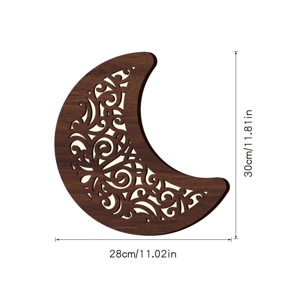 Nordic Wall Decoration Pendant Bohemia UV Printed Wood Led Wall Decoration Oasis Select Burgundy