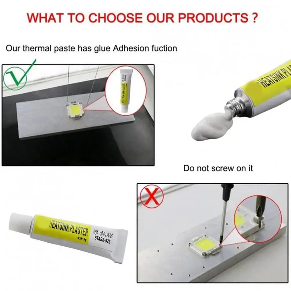 Thermal Heatsink Plaster Paste – CPU GPU LED IC Chip Cooler