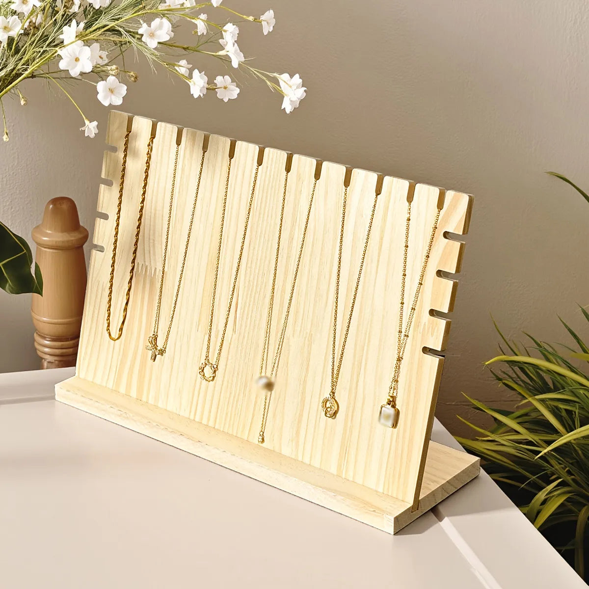 1pc Wooden necklace display rack, independent jewelry storage rack, bracelet and pendant holder, jewelry rack Oasis Select