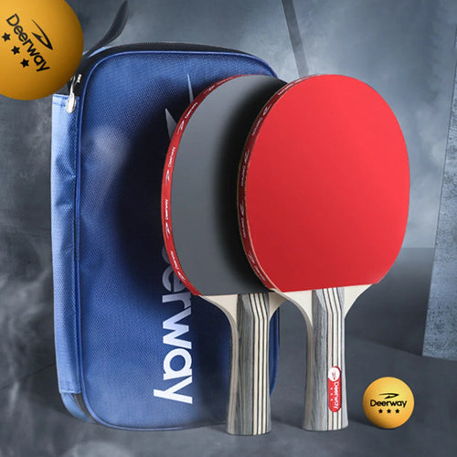 2pcs table tennis racket double-sided reverse adhesive pure wood bottom horizontal racket - table tennis racket Oasis Select