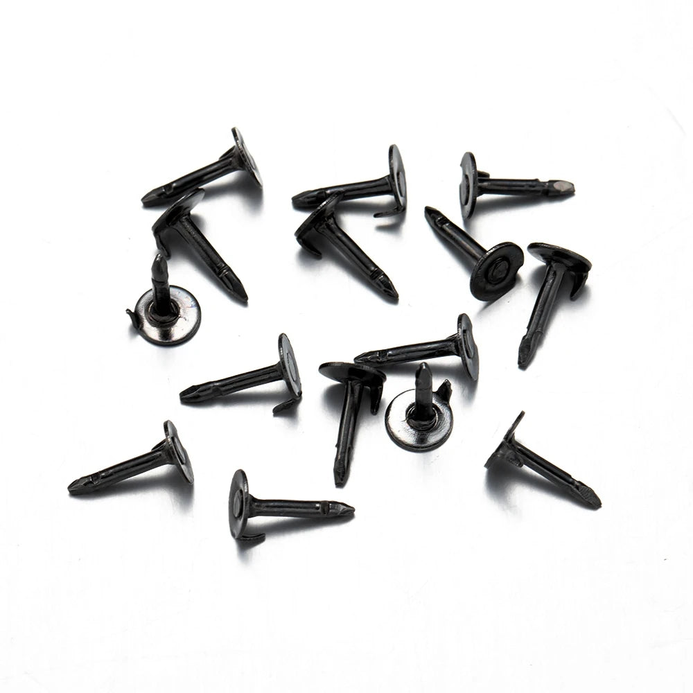 100pcs/Lot Metal Brooch Base Pin Back Squeeze Badge Holder Butterfly Clasp For DIY Handmade Jewelry Making Crafts Accessories Oasis Select Black Pin