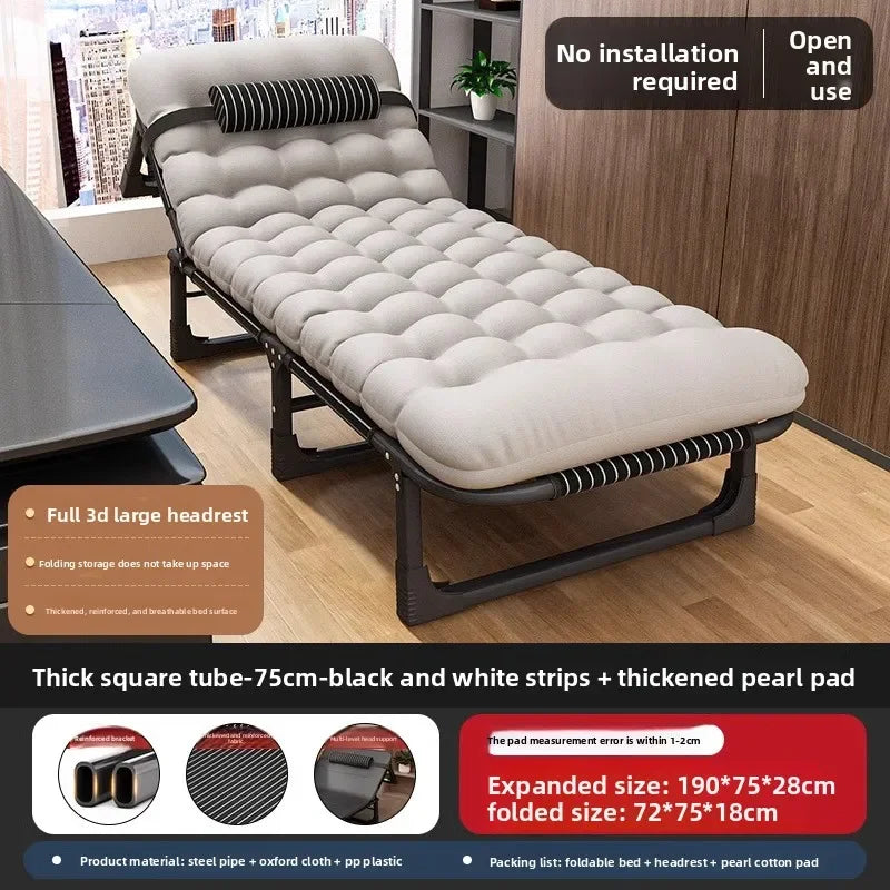 Folding Bed Single Household Simple Lunch Break Office Adult March