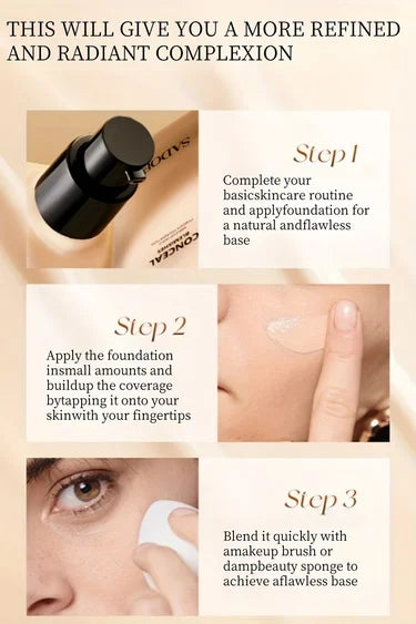 SADOER 50ml Lightweight Concealer Foundation – All Skin Types Concealer Foundation Oasis Select