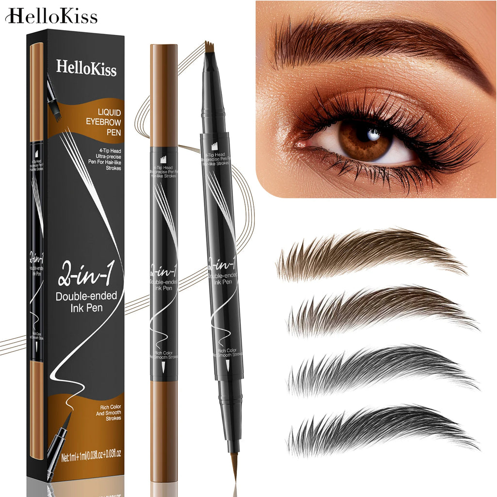 Hello Kiss 4-Point Microblading Eyebrow Pen – Waterproof