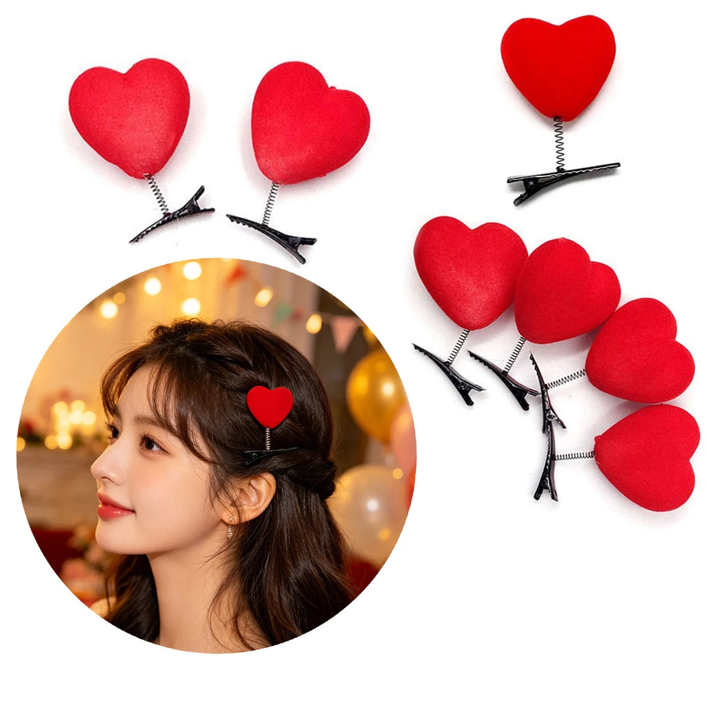 2/4/6PCS Heart Hair Clips Dainty Metal Barrettes Coquette Aesthetic Hair Accessories Women Girls Non Slip Daily Gift Oasis Select