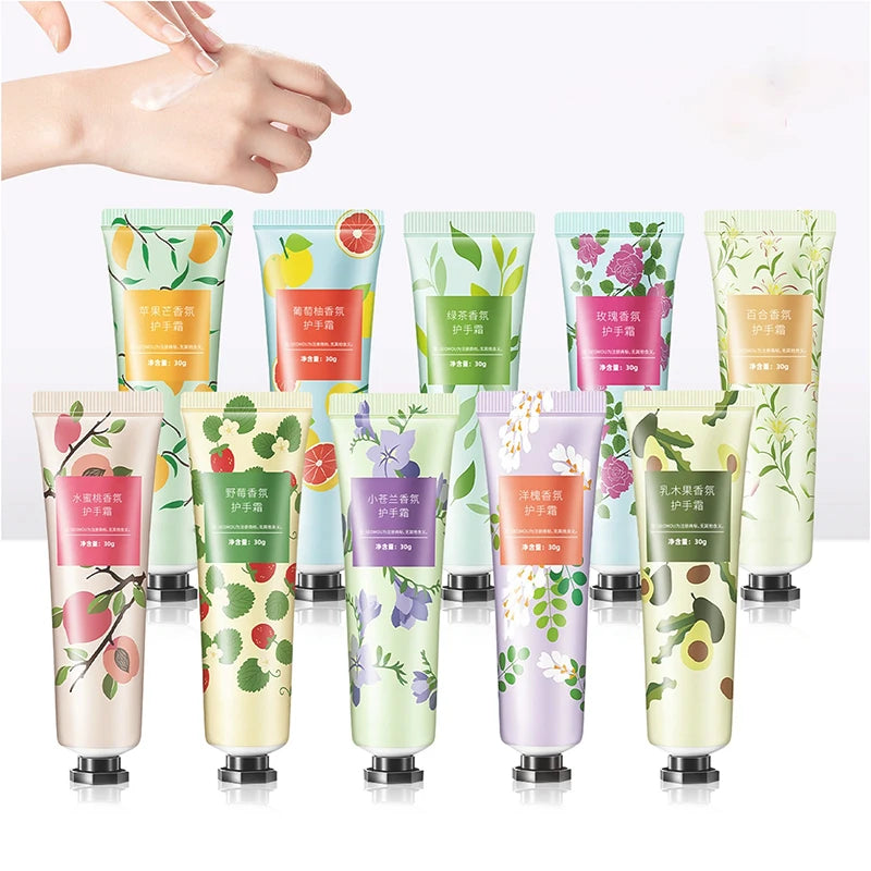 BIOAOUA 10-Piece Floral Hand Cream Set – Moisturizing & Anti-Aging Hand Cream Set Oasis Select 10pcs each 1pcs