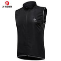 X-TIGER Cycling Vest Sleeveless Bicycle Reflective Windproof Uitra-Light Sun Protection Mountaineering Jacket Cycling Sportswear Oasis Select black XL