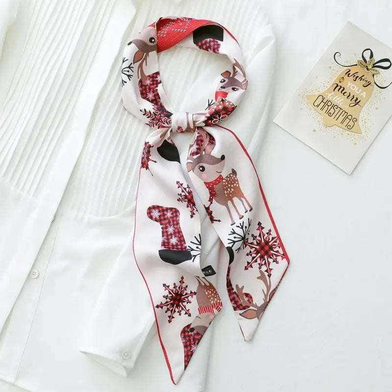 Christmas Scarf – Festive Hair, Bag & Gift Decoration Accessory