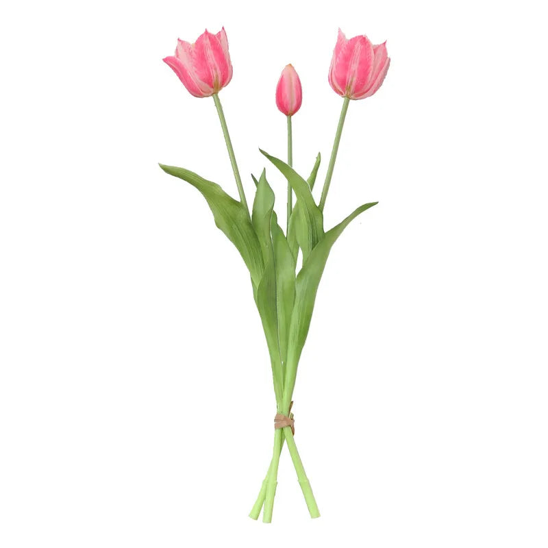 Real Touch Artificial Tulips High Quality Luxury Silicone Fake Flowers for Home Wedding Decoration Bride Bouquet Elegant Decor Oasis Select