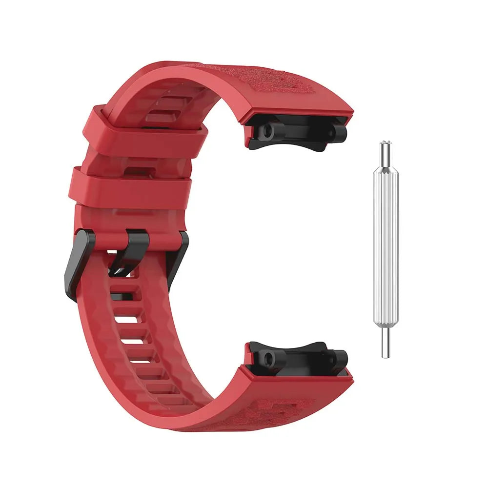 Silicone Watch Band for Amazfit T-Rex 2 – Adjustable Strap Smartwatch Band Oasis Select Red For Amazfit T-Rex 2
