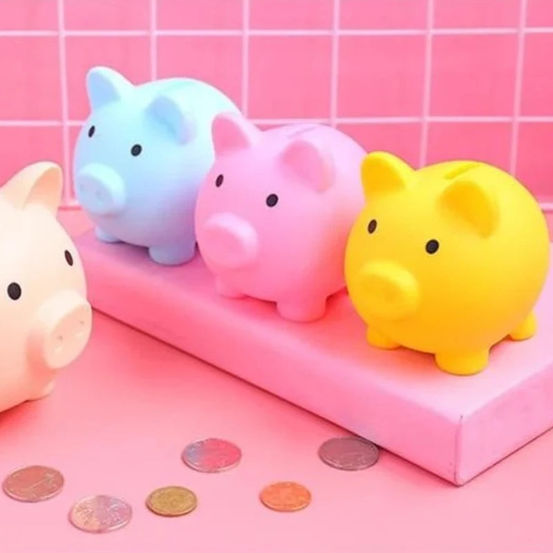 1pcs Shatterproof Golden Pig Coin Bank Rubber Piggy Bank Fortune Symbol for Kids Savings & Home Decoration Oasis Select