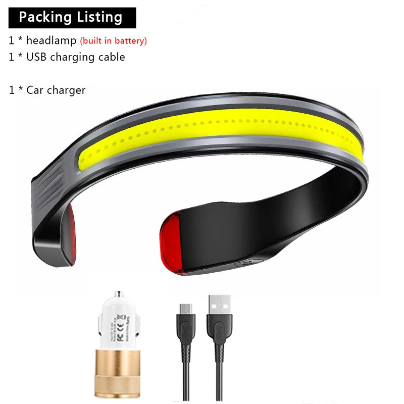 POCKETMAN COB LED Headlamp – USB Rechargeable & Waterproof