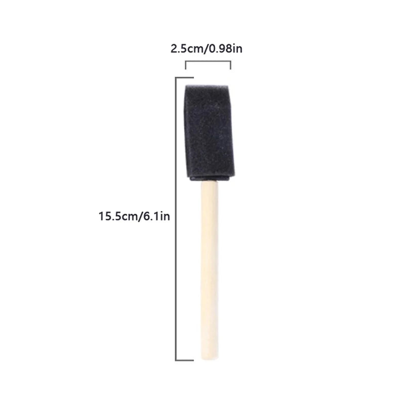 5PCS Foam Paint Brushes, Reusable Sponge Brushes with Wood Handles for Painting, Staining,Sponge Brushes for Varnishes Oasis Select 5pcs