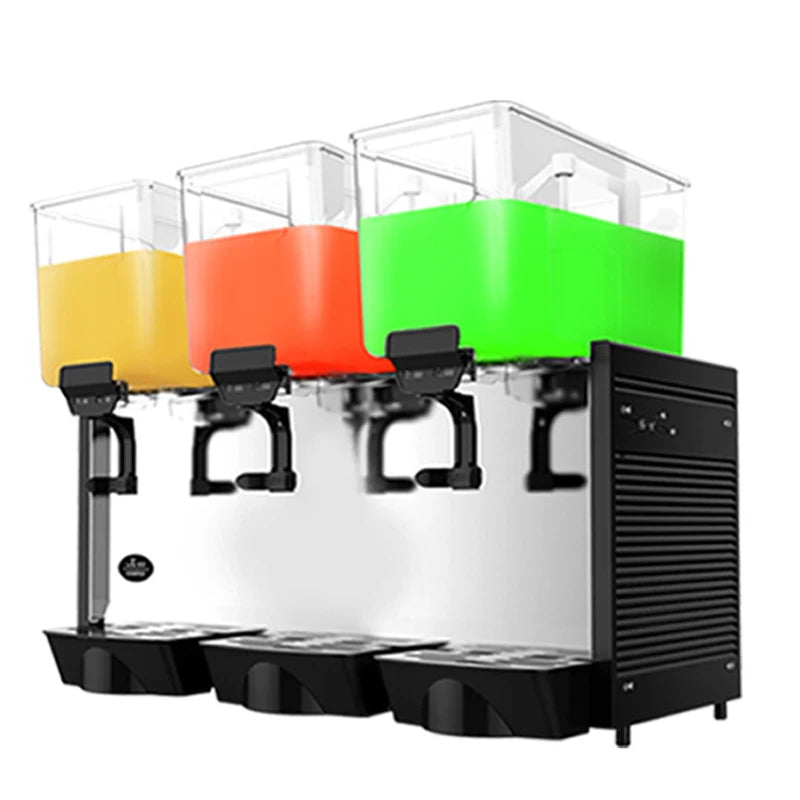 45L Commercial Cold Drink Dispenser | 3-Tank Juice Beverage Machine