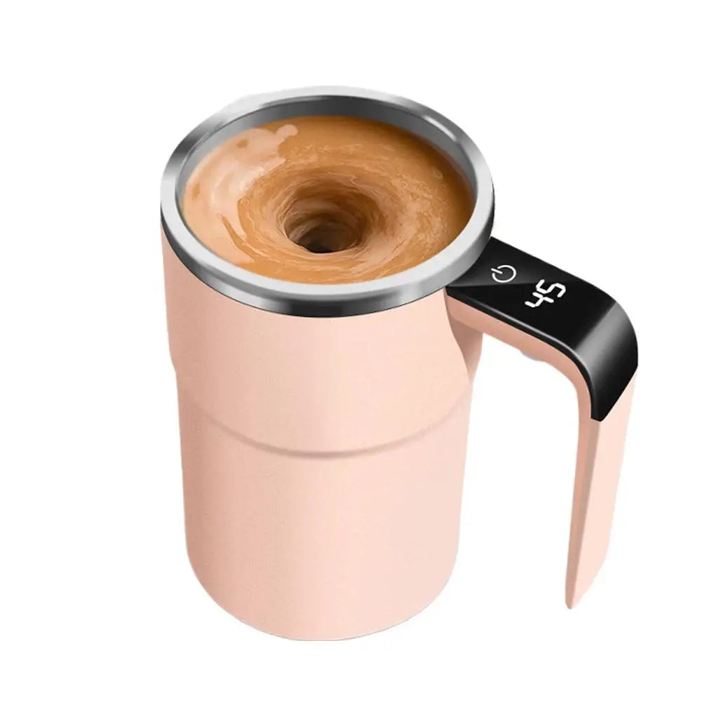 380ml Electric Self-Stirring Mug – USB Rechargeable Stainless Steel