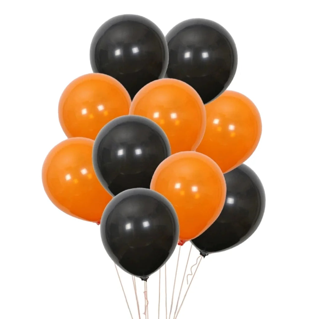Halloween Balloon Sets, Black And Orange Balloons, Used For Horror Party Decoration For Anniversaries, Graduations, Birthdays Oasis Select 10pcs mix