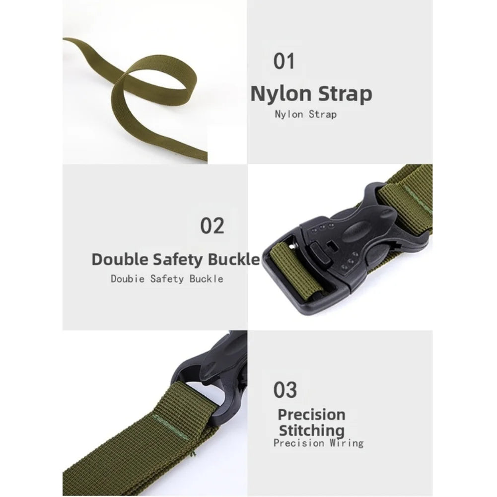 Adjustable Nylon Strap 135cm With Double Safety Buckle For Outdoor Camping Hiking Backpack Gear Storage Army Green Black Gray Oasis Select