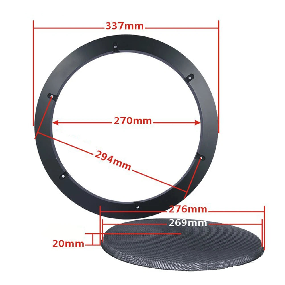 Car Speaker Mesh Speaker Net Cover Car Audio Home Audio Black Spray Treatment Easy Installation Enhanced Sound Quality Oasis Select
