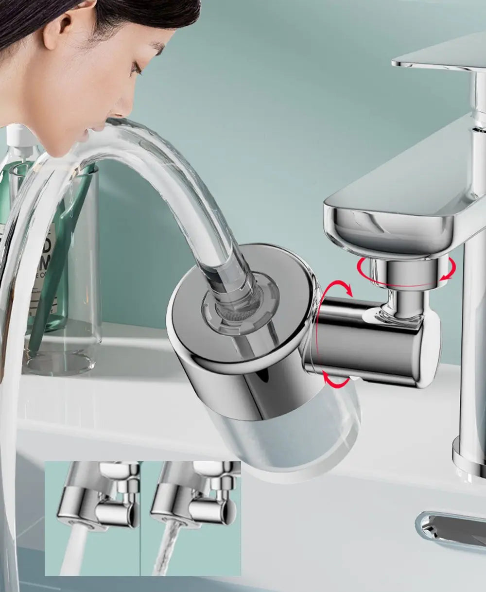 720°Universal Kitchen Faucet Anti-splash Aerator Bathroom Tap Rotatable Faucet Sprayer Saving Water Tap Nozzle Extender Adapter Oasis Select
