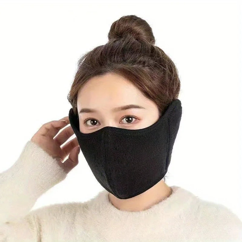 2pcs Winter Warm Face Mask Windproof Thickened Breathable Ear Protection Ski Mask Thermal Motorcycle Bicycle Outdoor Sport Mask Oasis Select