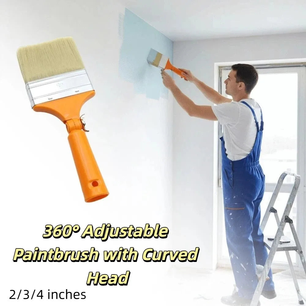 360° Adjustable Paintbrush | Replaceable Curved Head 2/3/4 In
