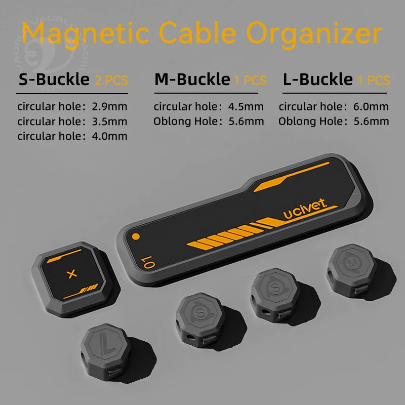 Car Magnetic Cable Organizer Center Console USB Charging Cable Storage Tidy Cable Winder Automotive Interior Accessories Desktop Oasis Select Punk01