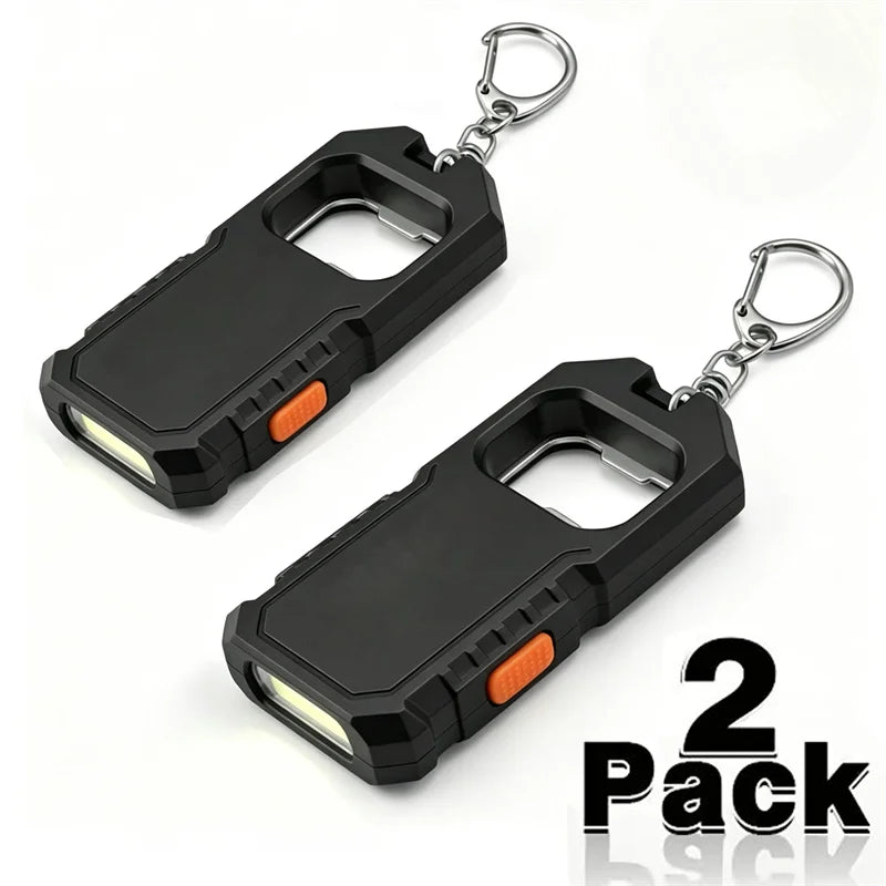 Mini Rechargeable LED Keychain Flashlight – 3 Modes, USB-C