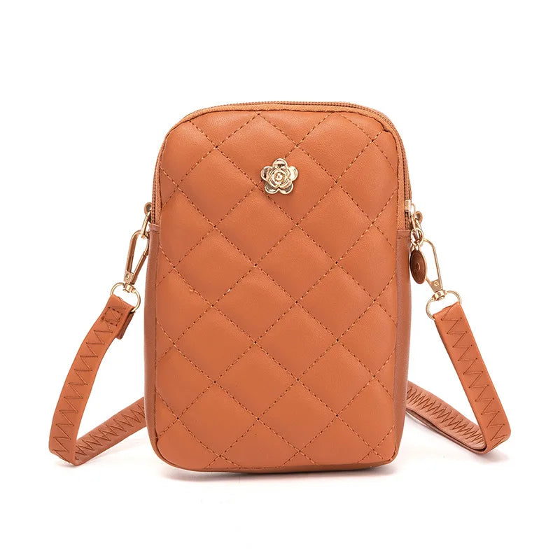 Shoulder bag PU leather crossbody bag Mini Handbag Women's Purse Crossbody Hundred simple shoulder bag crossbody bag Oasis Select Brown