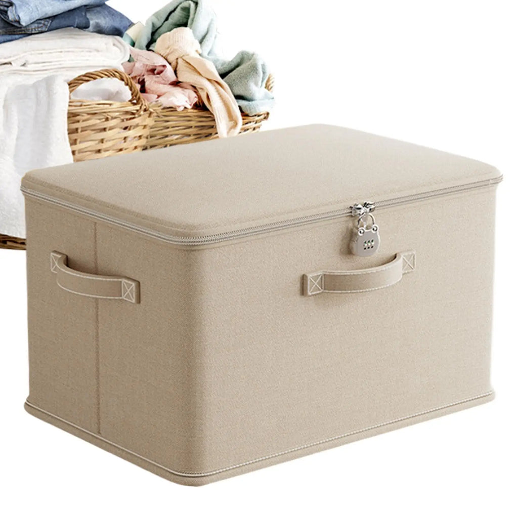 Storage Box with Lock Odor Proof Storage Container Stackable with Handle Organizing Bin Washable Shelf Baskets for Clothing Toys Oasis Select
