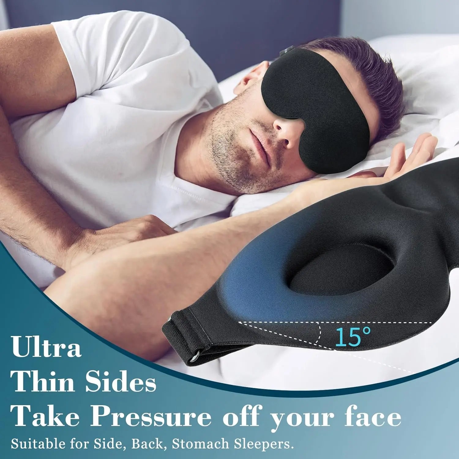 3D Sleep Mask Earplugs Breathable Light Blocking Eye Mask Zero Pressure Contoured Comfortable Travel Sleep Aid New 2026 Oasis Select