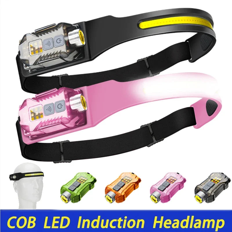 LED Sensor Headlamp USB-C Rechargeable | 9 Modes, IP65