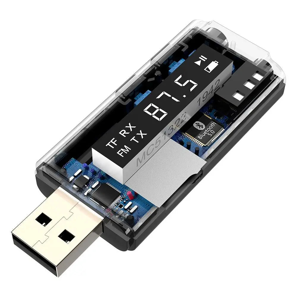 FM Transmitter Receiver Bluetooth 5.0 Adapter AUX USB For TF Card MP3 Player Home Stereo TV PC Cell Phone Headphones Car Oasis Select