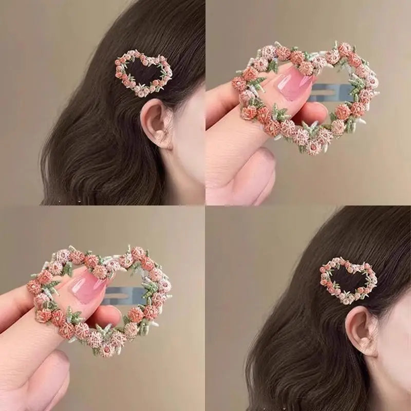 Pink Flower Star Heart Geometric Hair Clip for Women & Girls Hair Clip Oasis Select