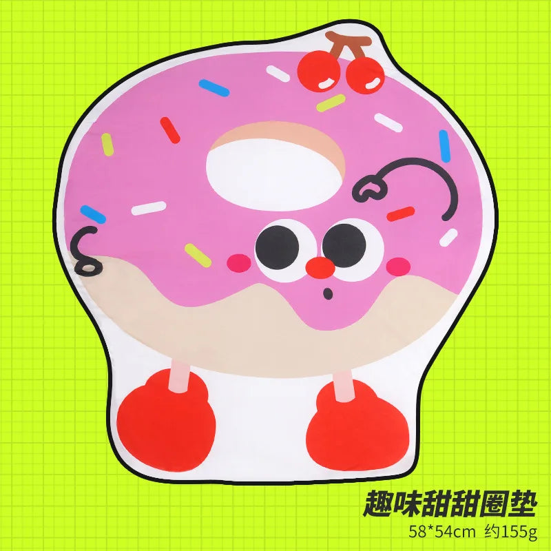 Pet Ice Pad Summer Cat Cooling Cool Ice Silk Pad Summer Dog Kennel Waterproof Cool Mat Sleeping Mat Oasis Select donut about 58x50cm