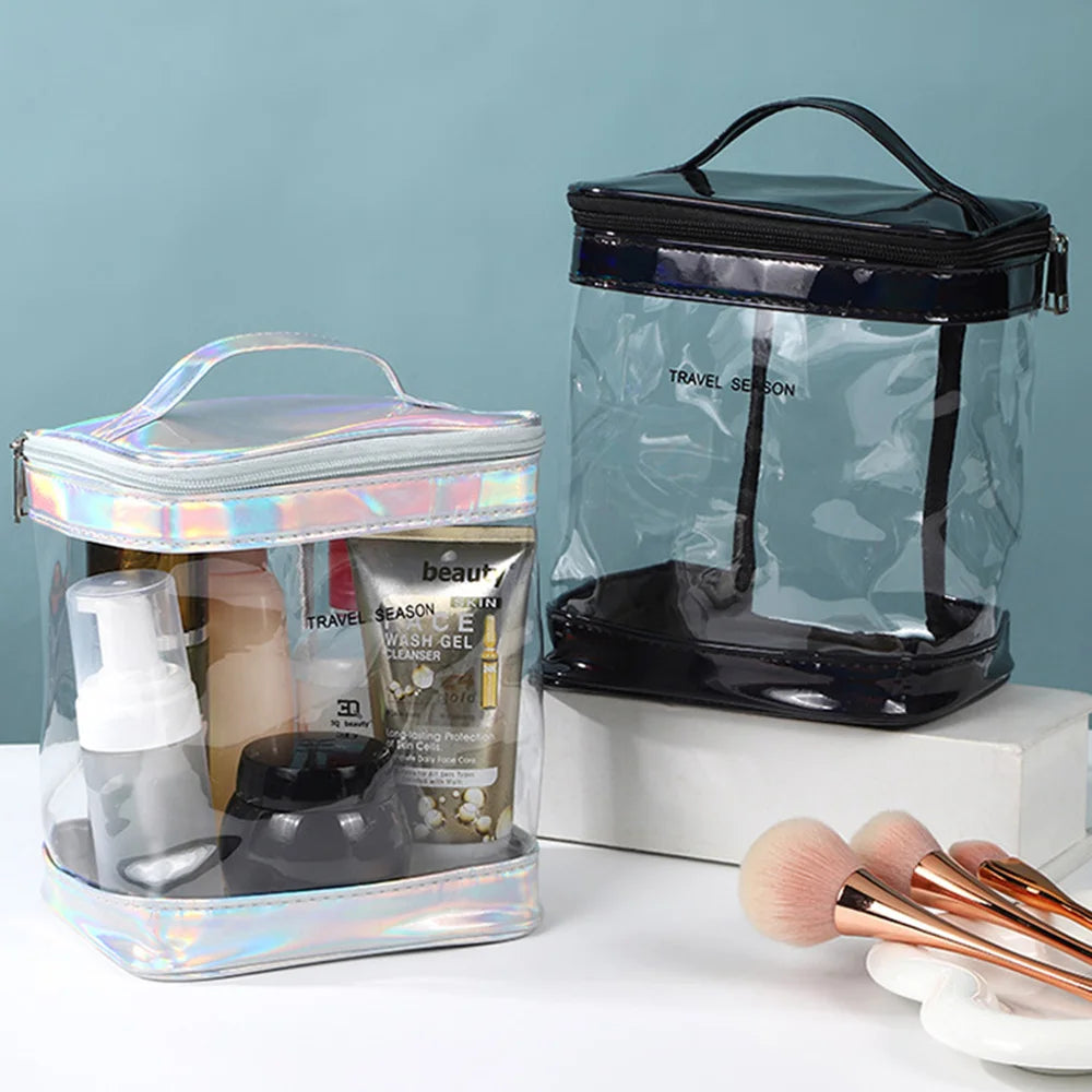 Clear Transparent Makeup Bag | Waterproof PVC Travel Cosmetic Pouch