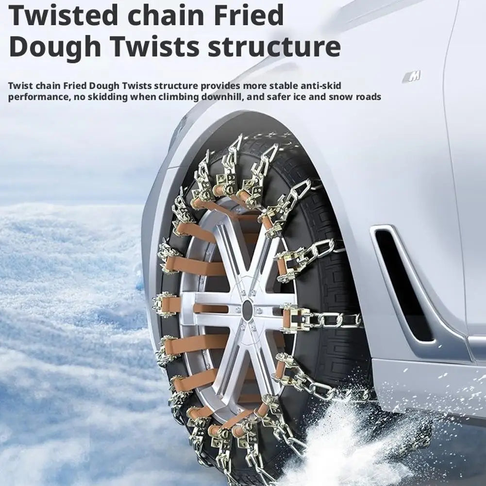 Manganese Steel Tire Snow Chains – Car, Truck & SUV Anti-Skid
