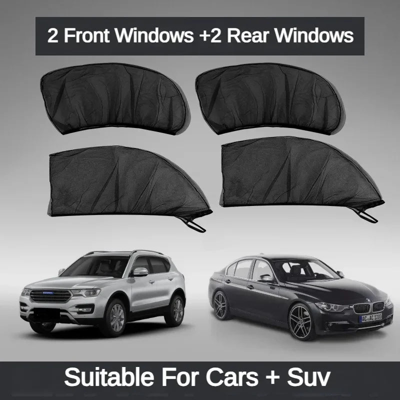 Car Universal Sunshade SUV UV Protection Anti-mosquito Screen Window Blackout Side Curtain Protection Window Film Accessories Oasis Select